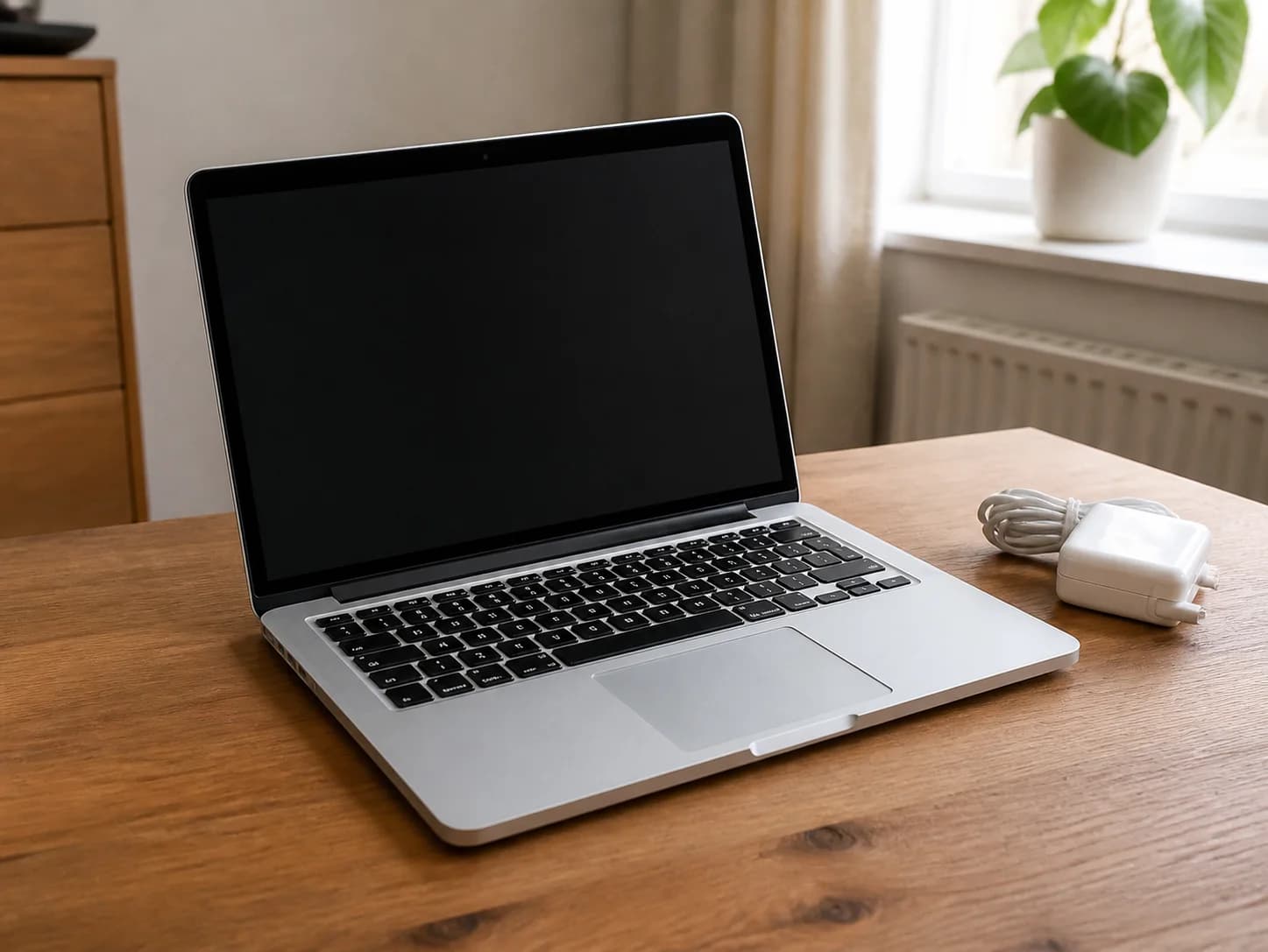 KASH Demo: Silver laptop with charger