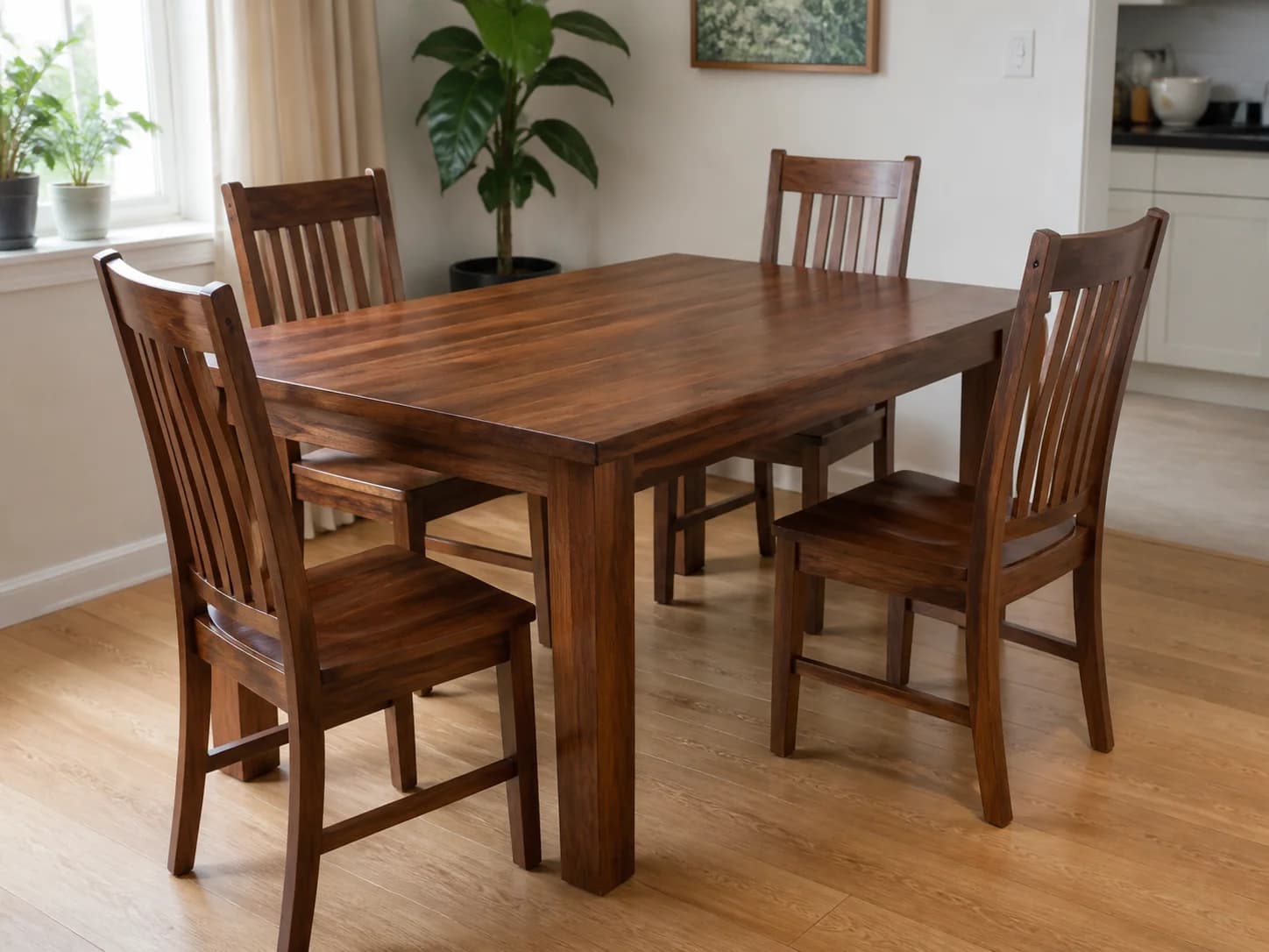 KASH Demo: Dining table with four chairs